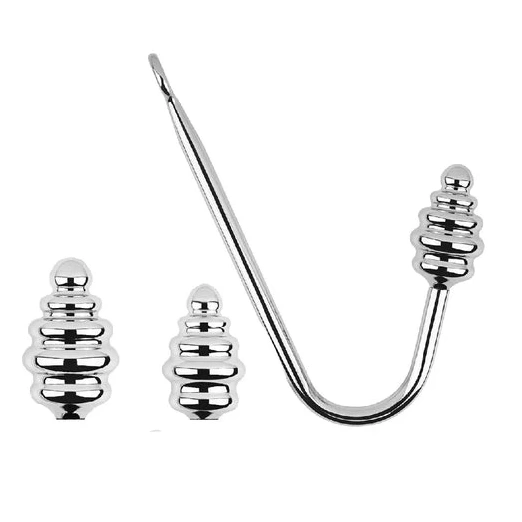Anal Set 8826 GreatBenefit Screw-in Hook Ribbed 0616